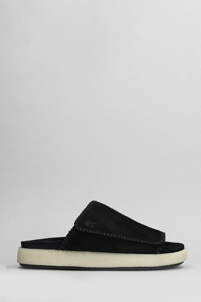 【Clarks / クラークス】 Overleigh Slide Clarks Originals Overleigh Black Suede Slides | Urban