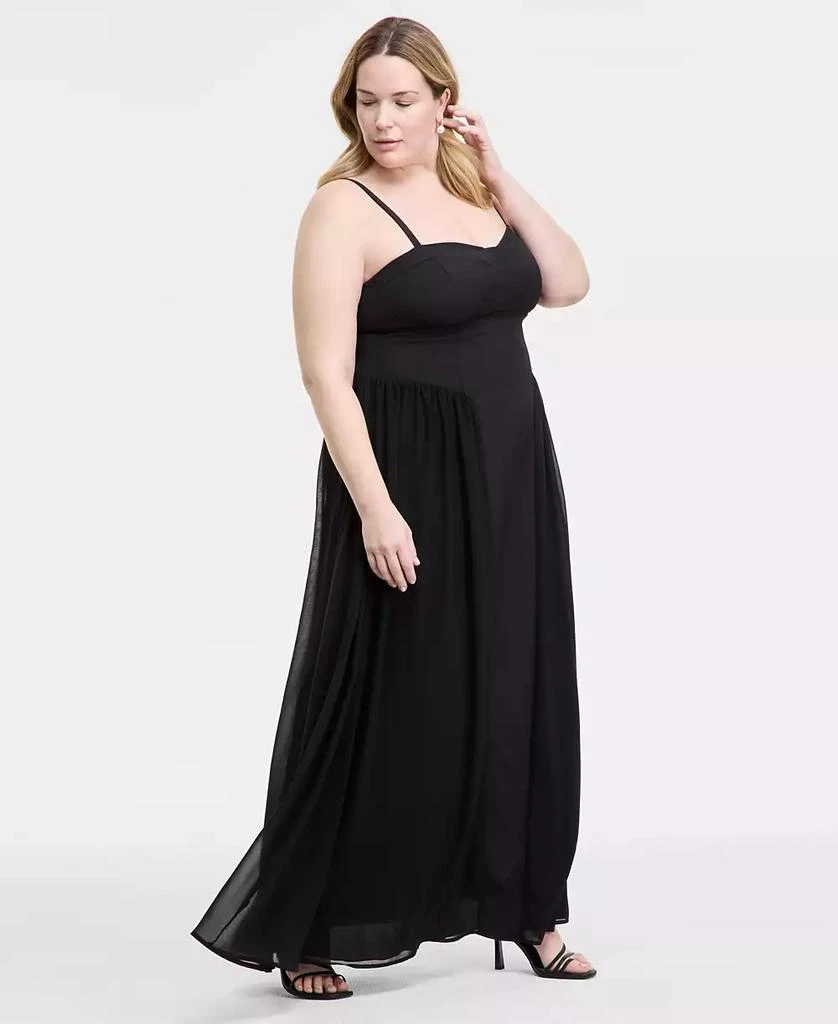 SENI & CADE Plus Size Sweetheart-Neck Sleeveless Gown 4