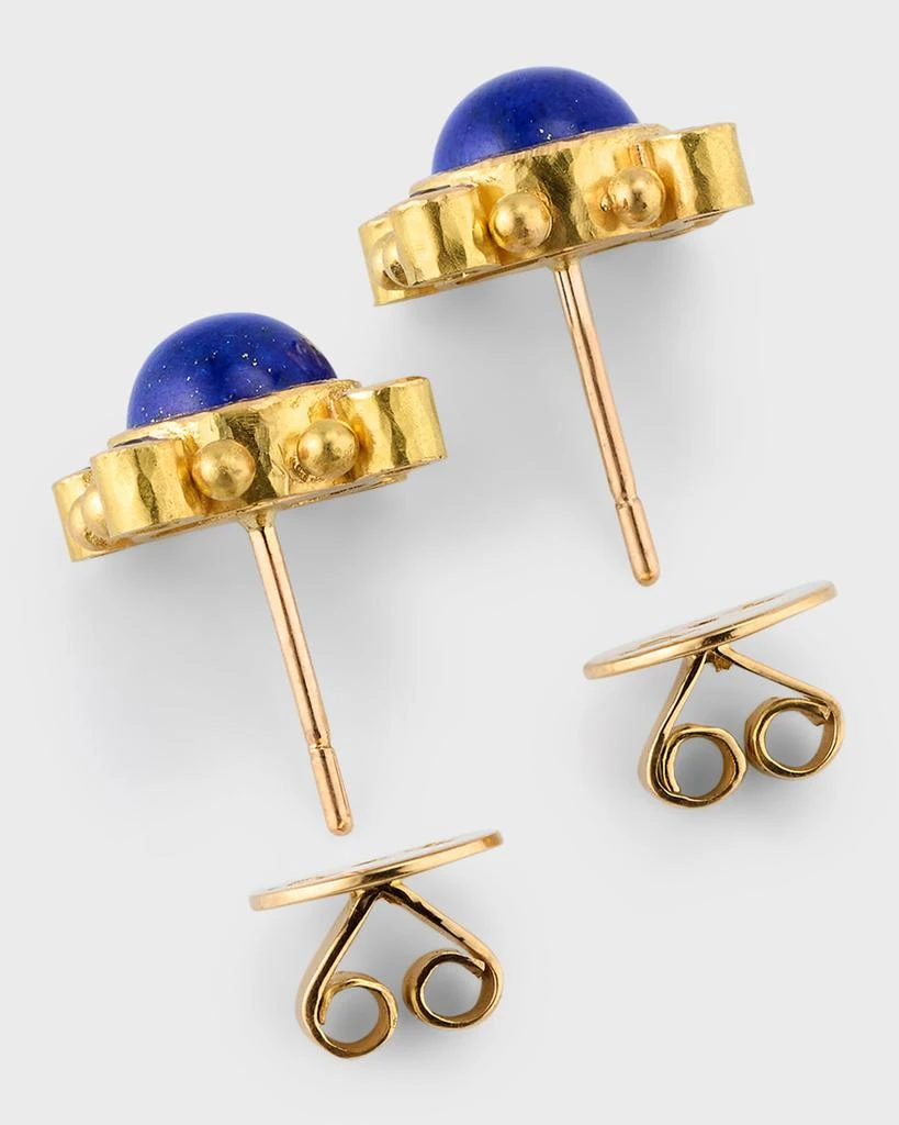 Elizabeth Locke 19K Lapis Stud Earrings with Blue Sapphires 4