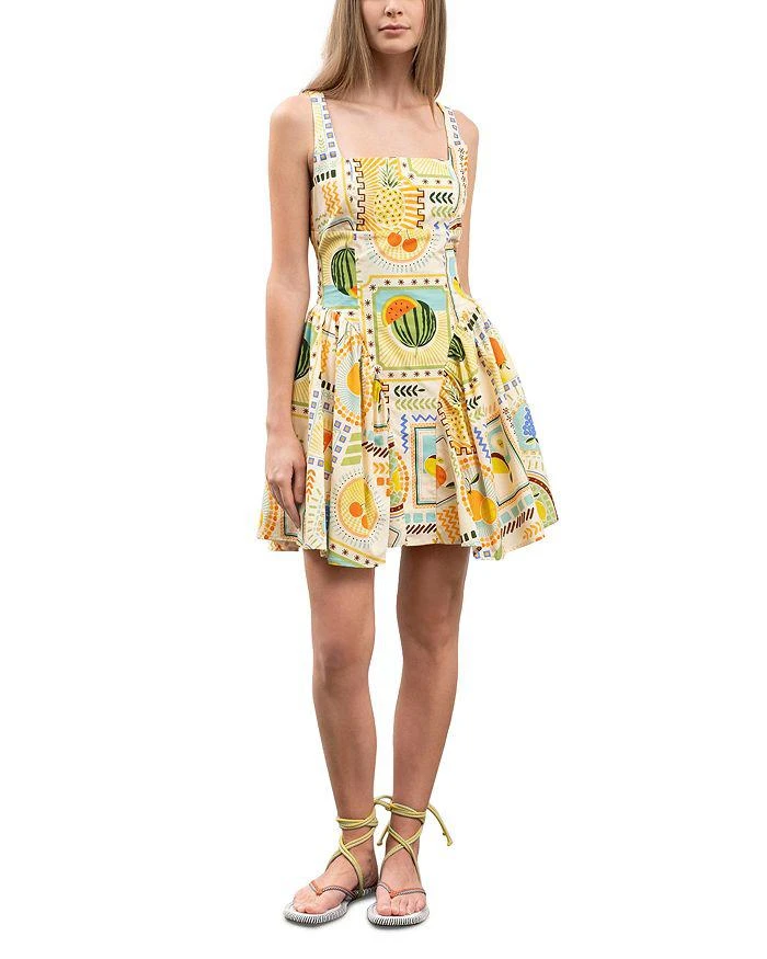 Moon River Printed Corset Poplin Mini Dress 4