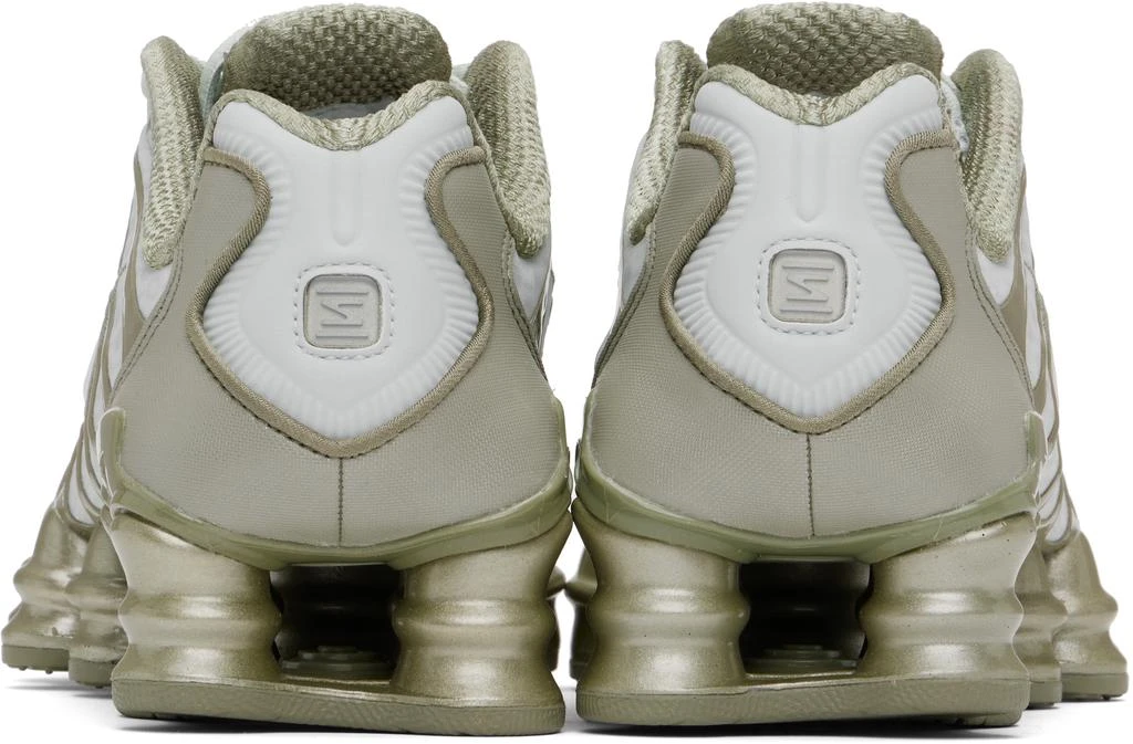 NIKE Silver & Khaki Shox TL Sneakers 2