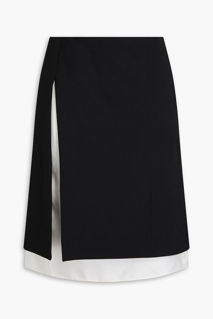 Peter Do Layered two-tone twill skirt