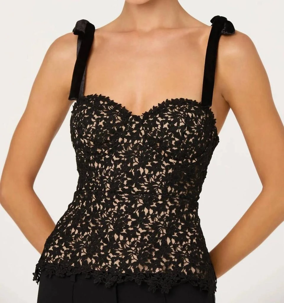 ASTR Astr - Donne Floral Lace Bustier Top
