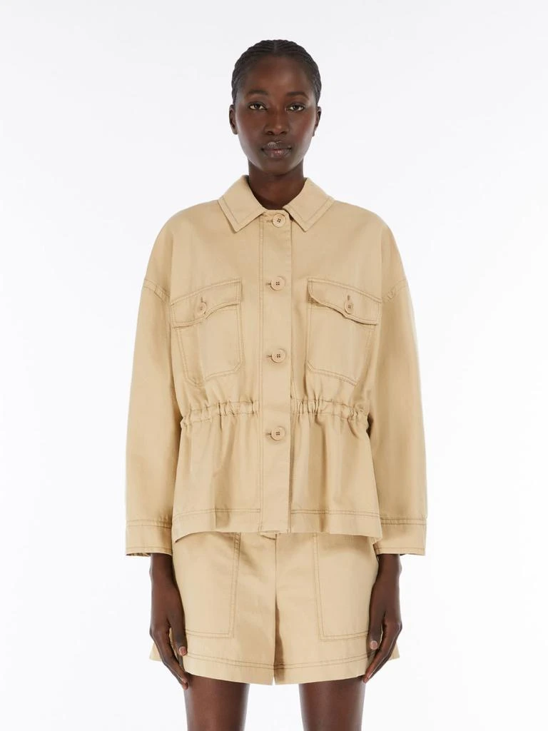 Weekend Max Mara Cotton and linen jacket with drawstring 2