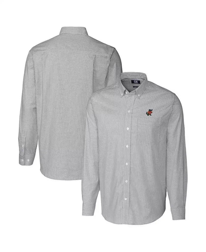 Cutter & Buck Men's Florida Gators Vault Stretch Oxford Stripe Long Sleeve Button-Down Shirt 1