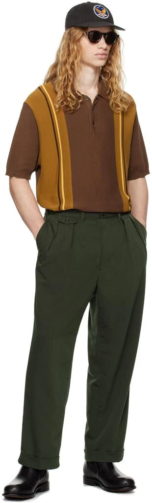 BEAMS PLUS Green 2 Pleats Trousers 4