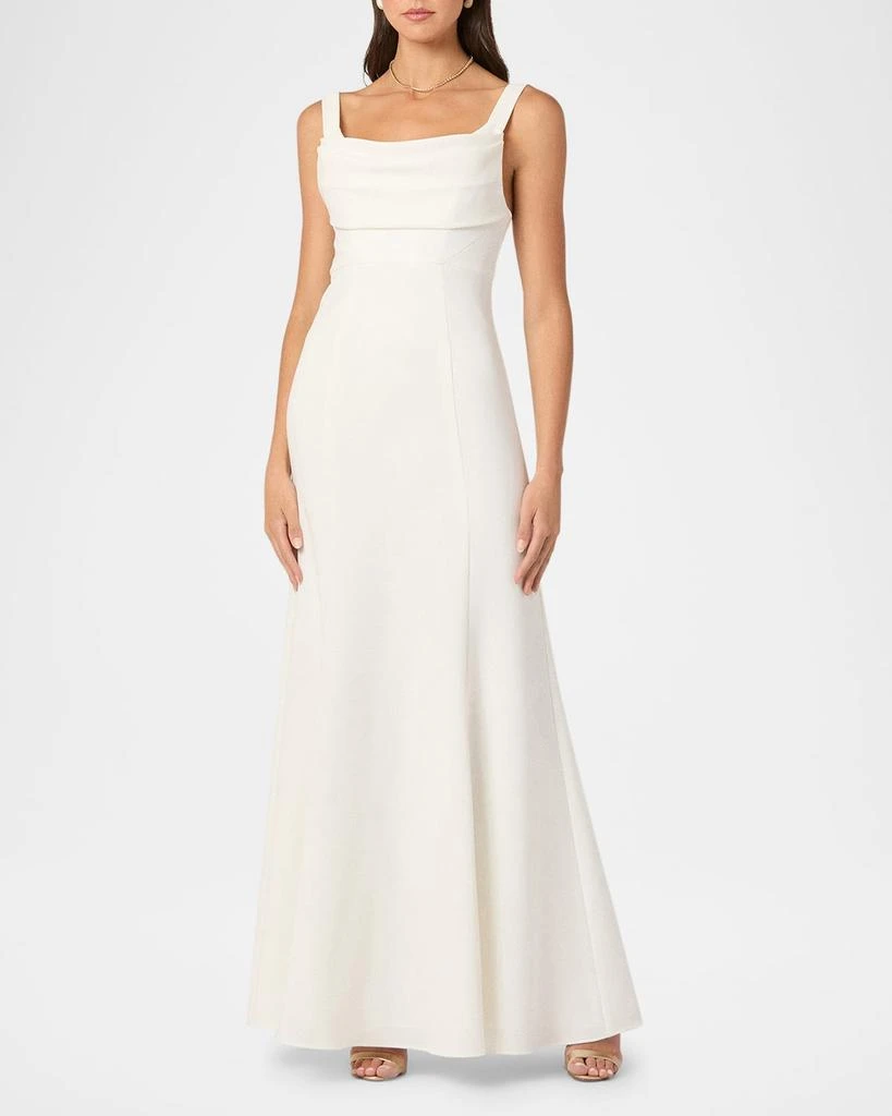 Shoshanna Katie Sleeveless Cowl-Neck Gown 2