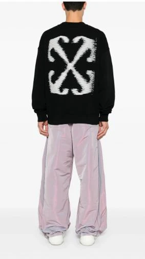Off-White BLACK COTTON CREW NECK SWEATER 3