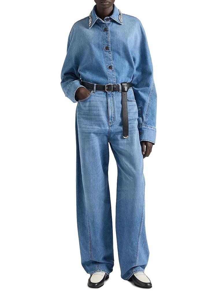 Givenchy Shirt in Washed Denim with Crystals 2