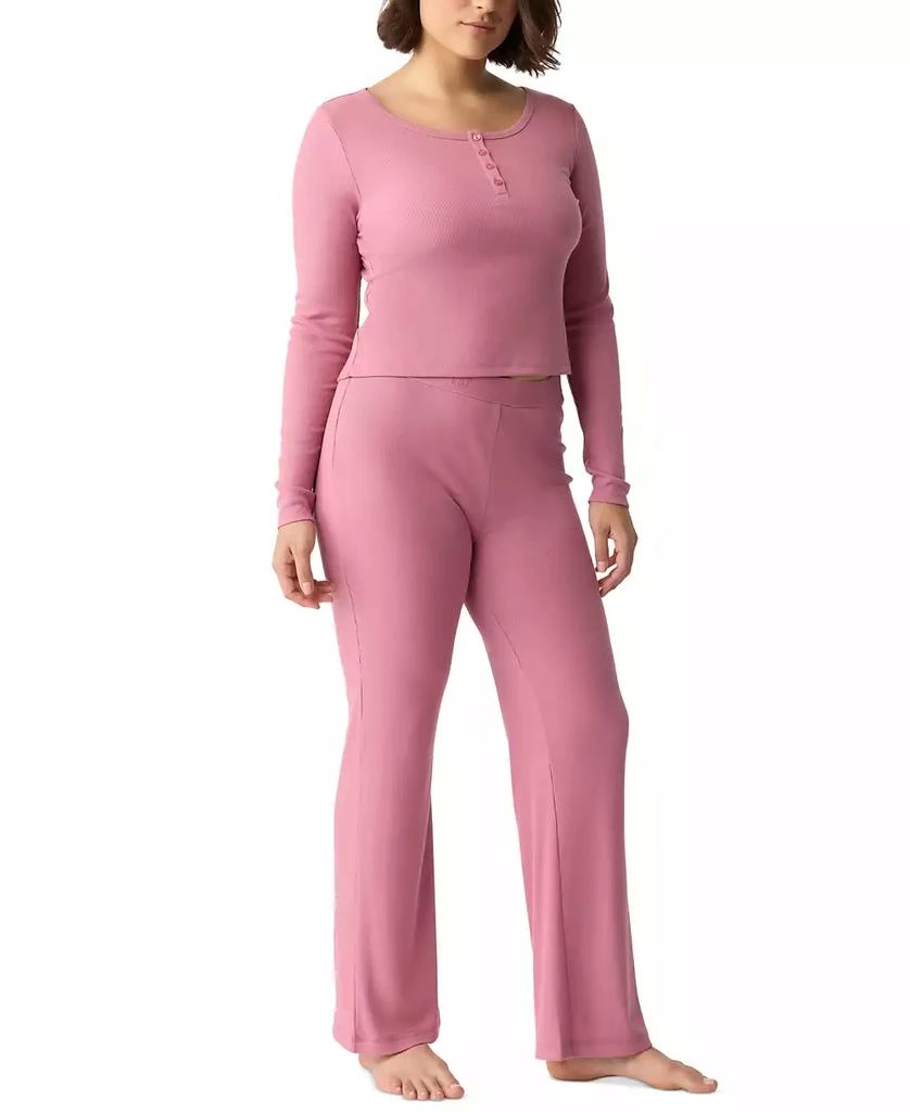 GAP GapBody Women's Long-Sleeve Rib Pajama Top 4