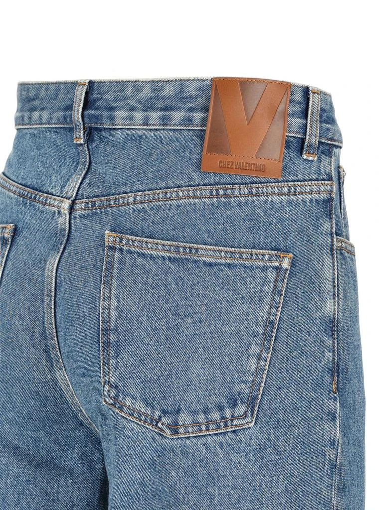 Valentino Valentino Eyelet Detailed Straight-Leg Jeans 4