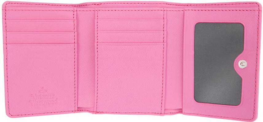 Vivienne Westwood Pink Shiny Patent Small Frame Wallet