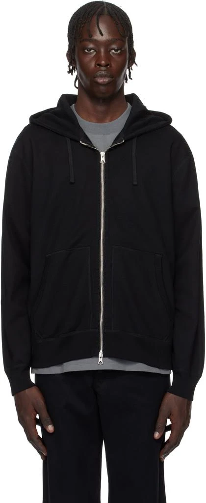 REIGNING CHAMP Black Midweight Terry Standard Zip Hoodie 1