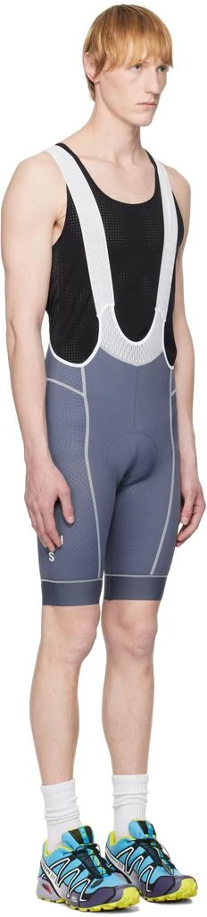 Pas Normal Studios Blue & White Mechanism Bib Shorts 2