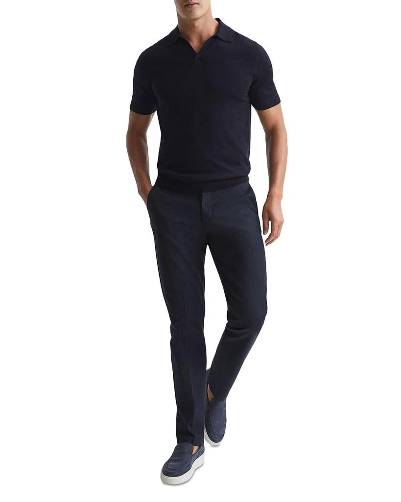 REISS Duchie Short Sleeve Open Collar Merino Polo Shirt 2