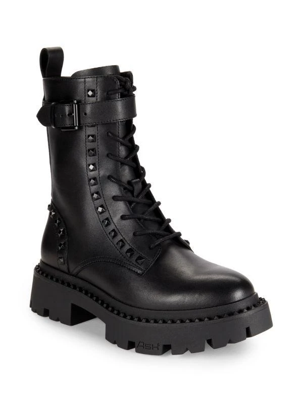Ash Studded Leather Combat Boots 2