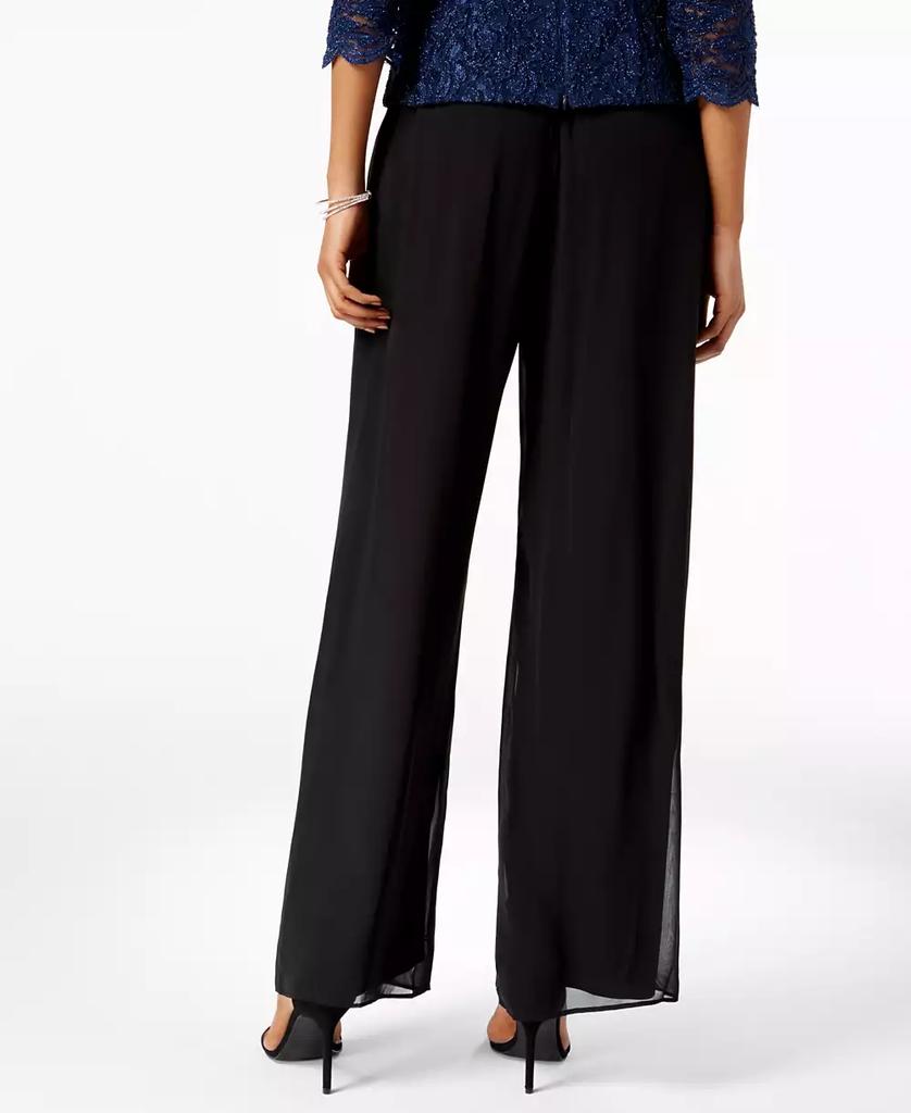Alex Evenings Petite Chiffon Palazzo Pants
