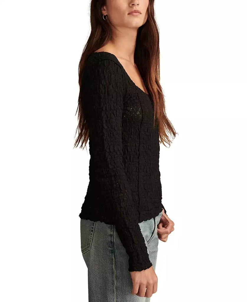 Lucky Brand Women's Textured-Lace Square-Neck Top 3