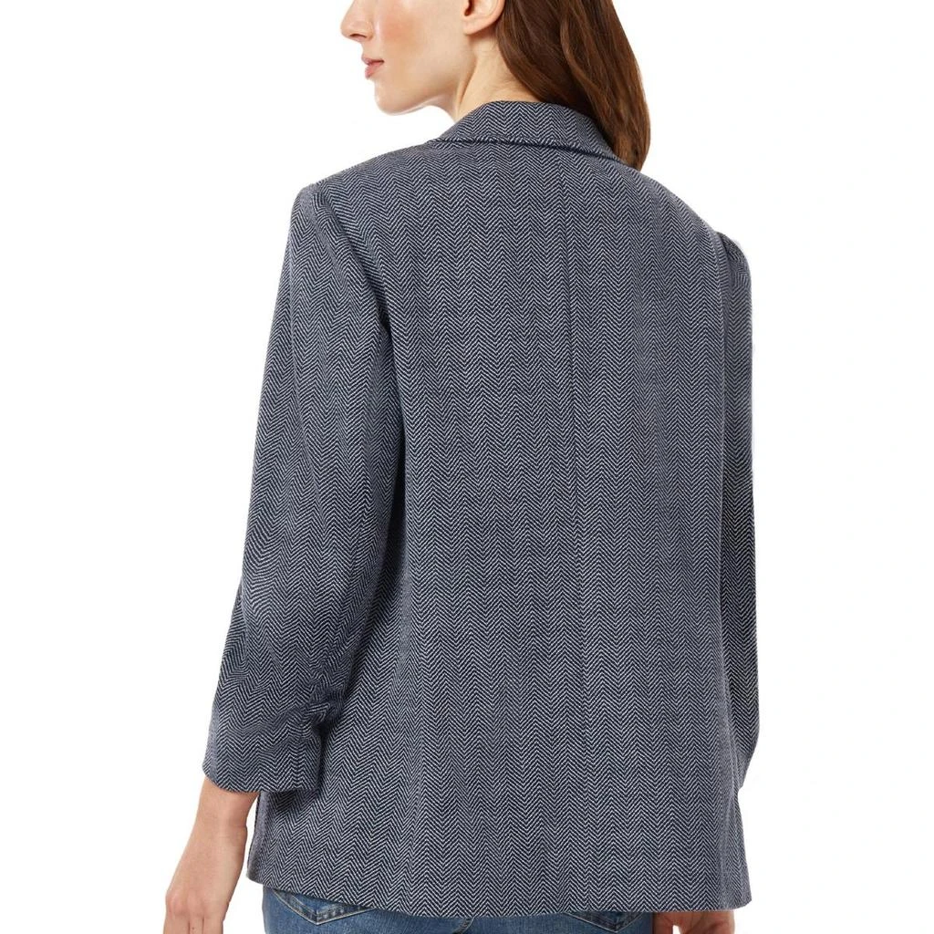 JONES NEW YORK Womens Ruched Office Open-Front Blazer 2