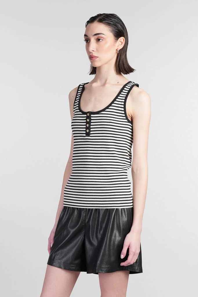 ANINE BING Alessia Tank Top In Black Cotton 2