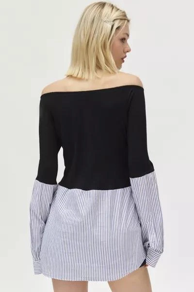 Urban Renewal Urban Renewal Remade Sweater & Shirting Spliced Top 4