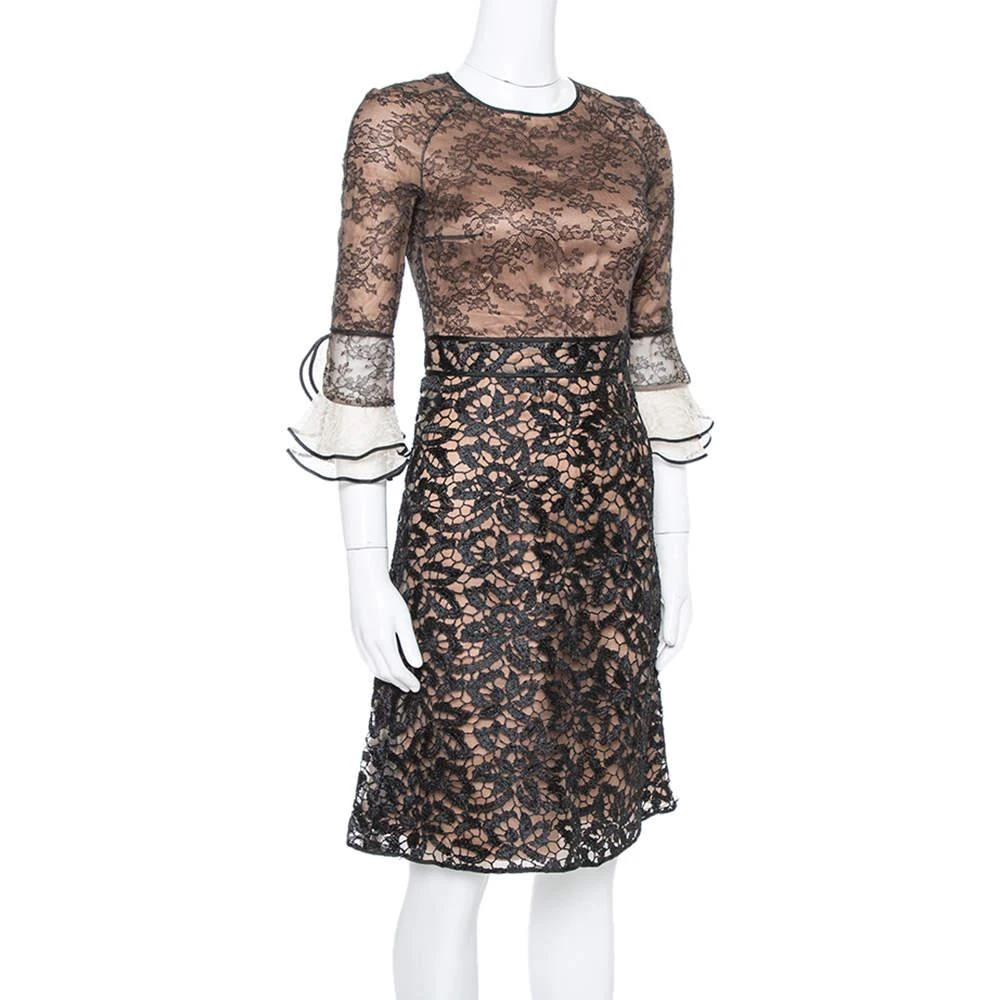 organza lace dress Romantic Floral Organza Bubble Sleeve Large Bow Wedding Dress main image 0