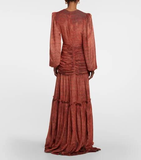 Costarellos Sabrina velvet devoré gown 3