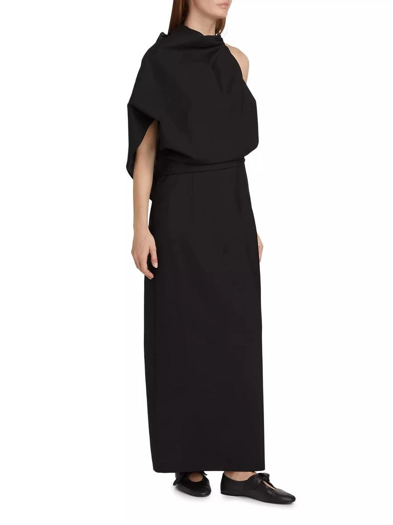 Róhe Draped One-Shoulder Open Back Dress 4