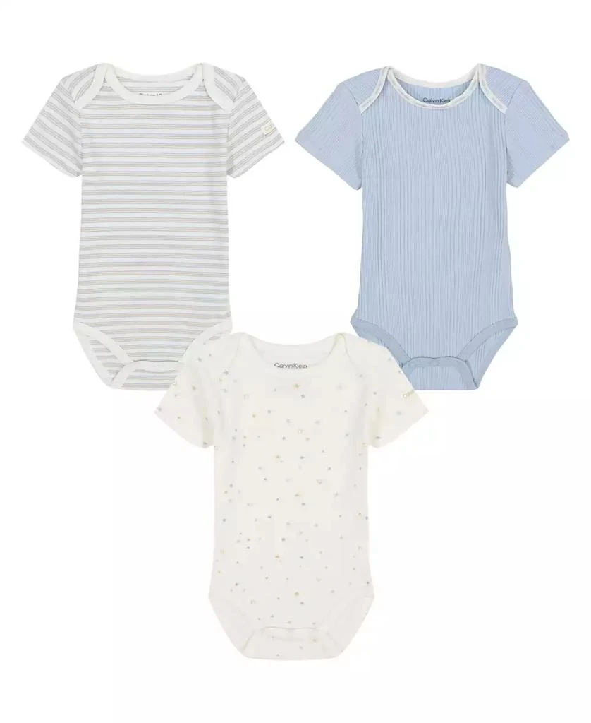 Calvin Klein Baby Boys 3-Piece Short Sleeve Bodysuits Set new arrivals