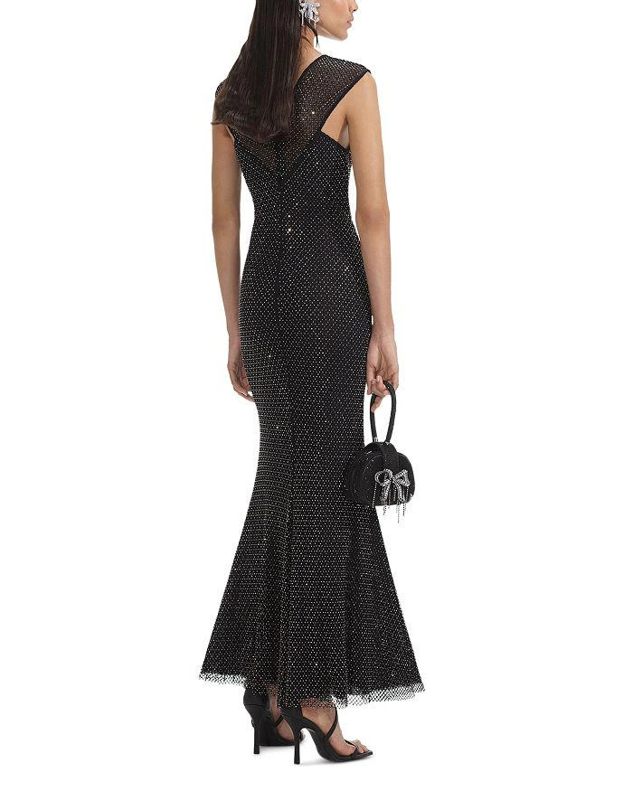 Self Portrait Embellished Fishnet Gown 4
