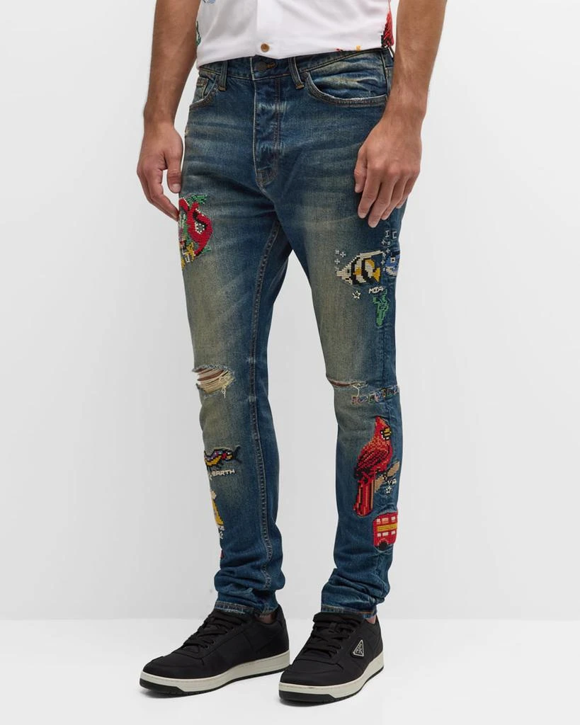 Icecream Men's World Tour Embroidered Jeans 4
