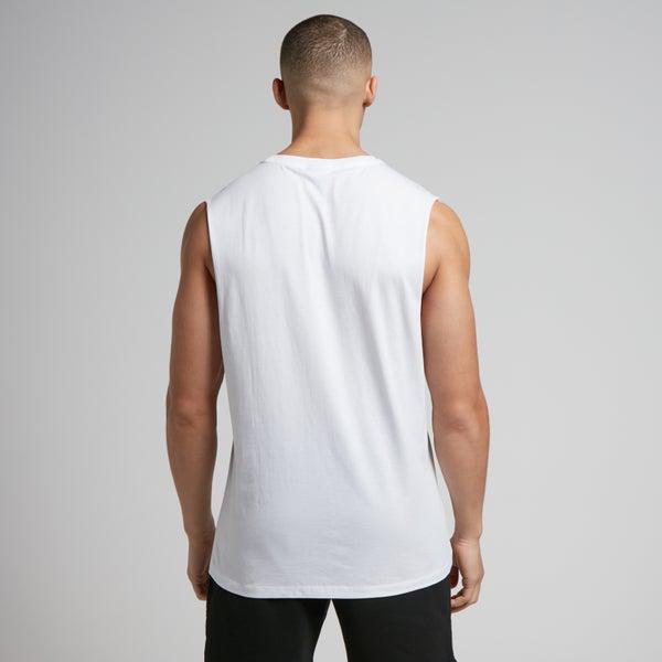 Myprotein MP Men's Rest Day Drop Armhole Tank Top - White