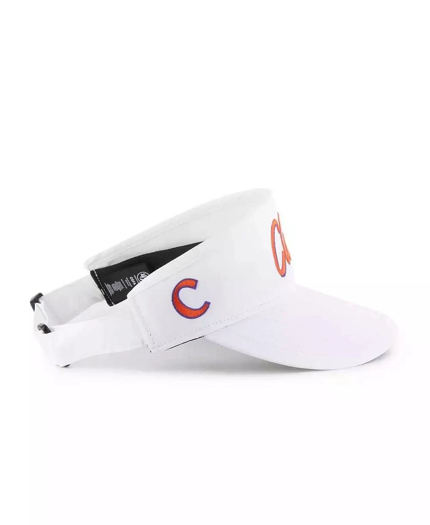 47 Brand Men's White Clemson Tigers Melbourne Brrr Adjustable Visor Hat 4