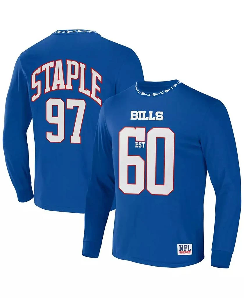 NFL Properties Men's NFL X Staple Royal Buffalo Bills Core Long Sleeve Jersey Style T-shirt 1