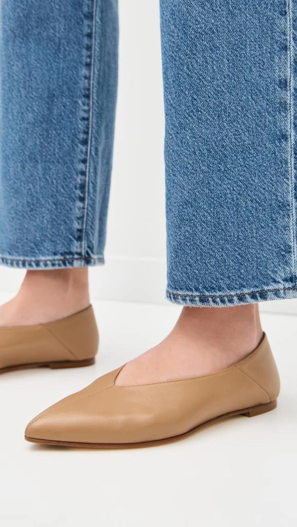 AEYDE Moa Nappa Leather Hazelnut Flats 2