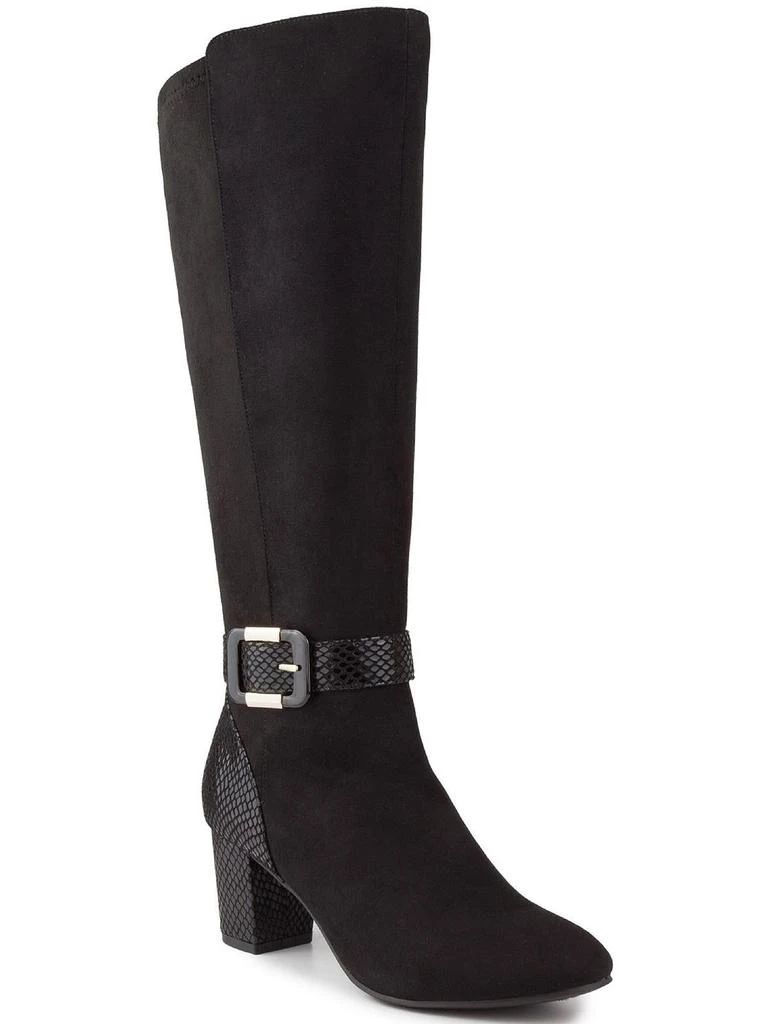 Karen Scott Isabell Womens Faux Leather Tall Knee-High Boots 5