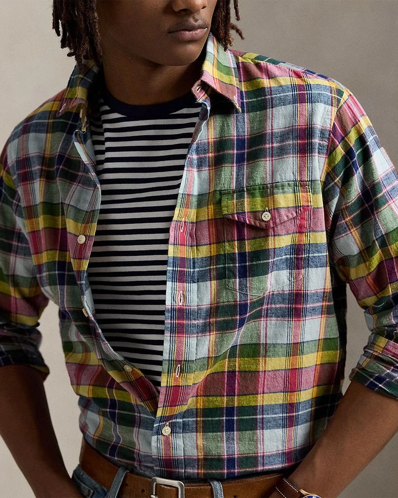 Ralph Lauren Classic Fit Indigo Madras Shirt 5