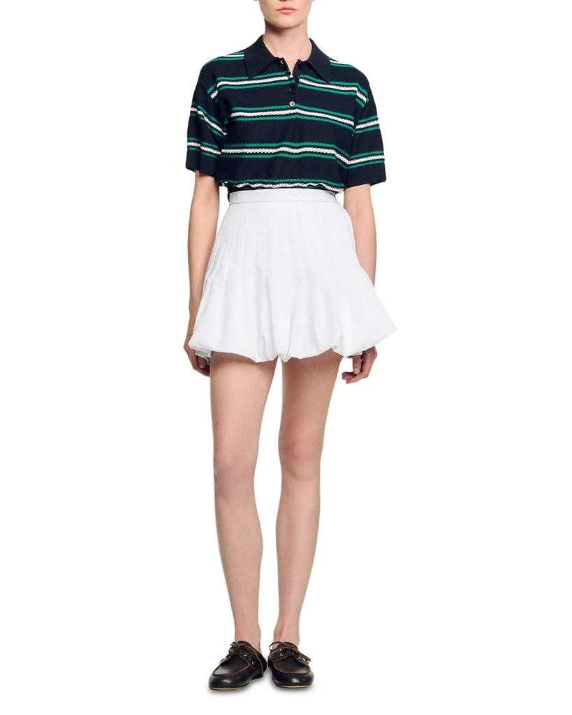 Sandro Pleated Bubble Hem Mini Skirt 4