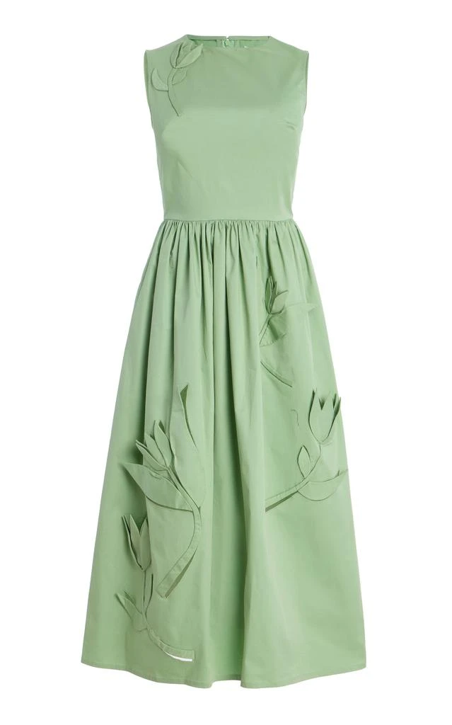 knee length dresses for ladies Oscar Midi Dress Green