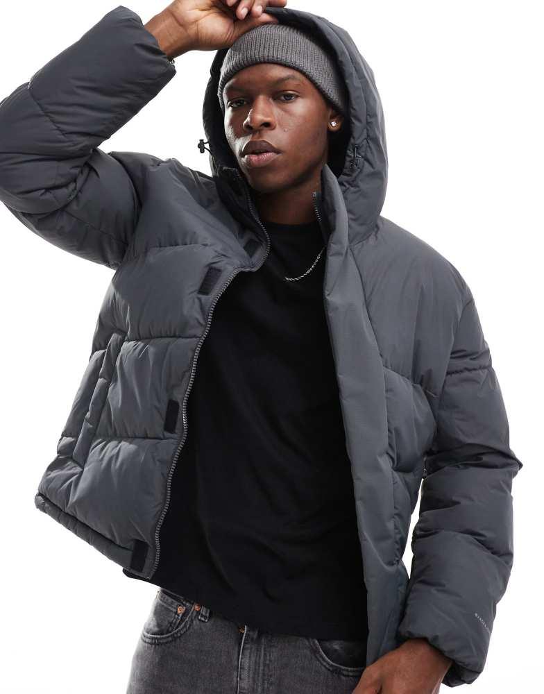 Dark grey puffer jacket online