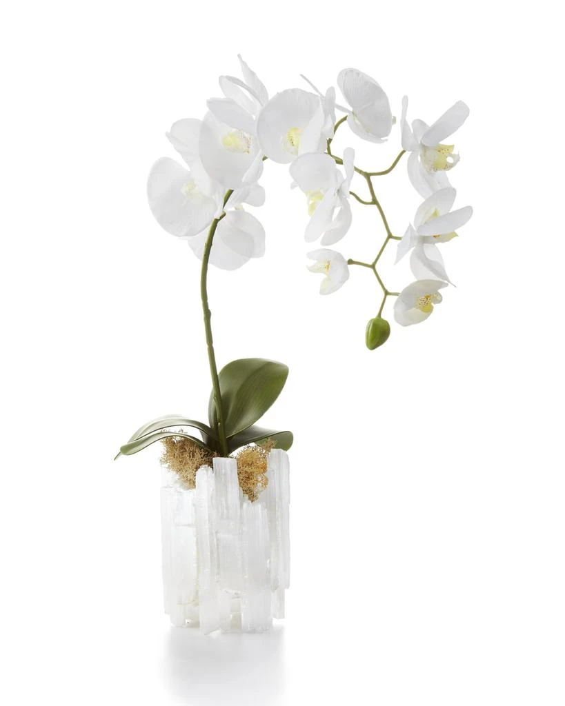 John Richard Real Touch Selenite Orchid Faux Floral Arrangement 2