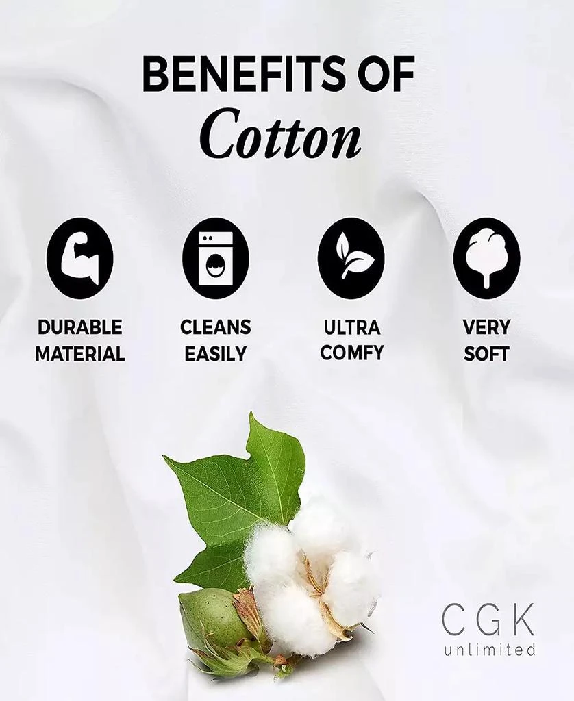 CGK Unlimited 400-Thread Count 100% Cotton 3-Pc. Sheet Set 4