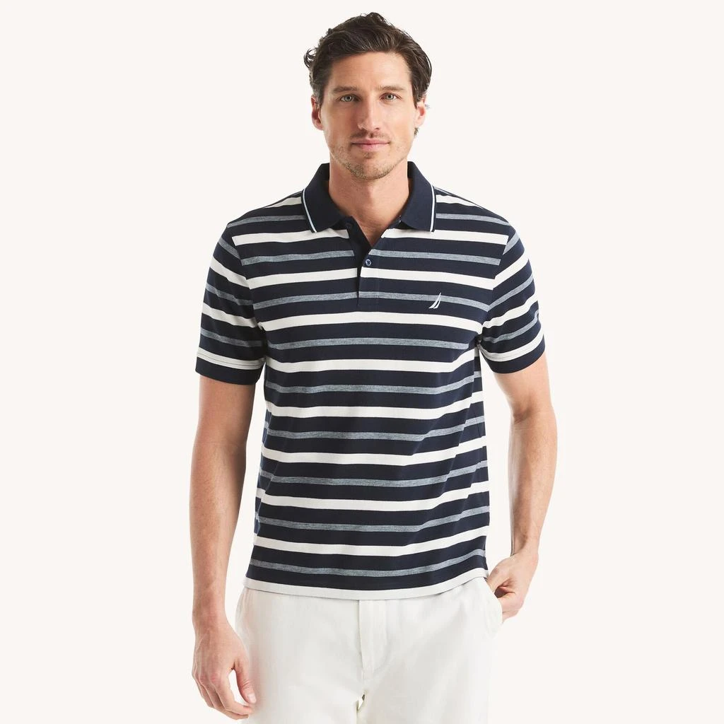 Nautica Mens Classic Fit Striped Polo 1