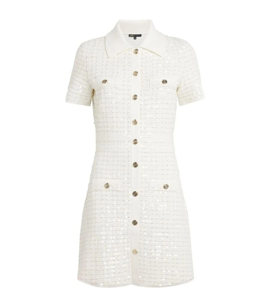 Maje Sequin-Knit Mini Dress 1