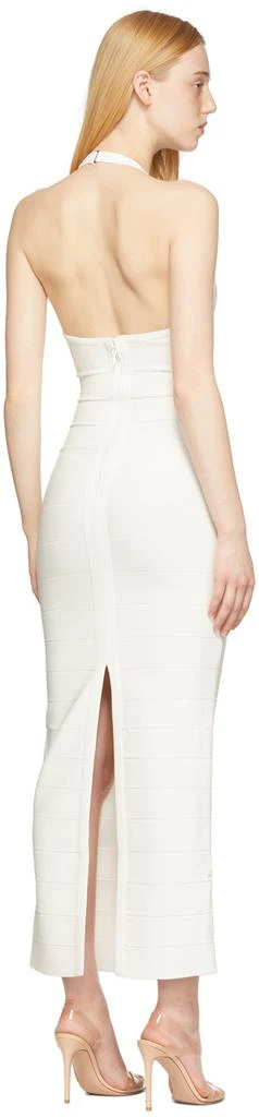 Herve Leger White Icon Halter Long Dress 3