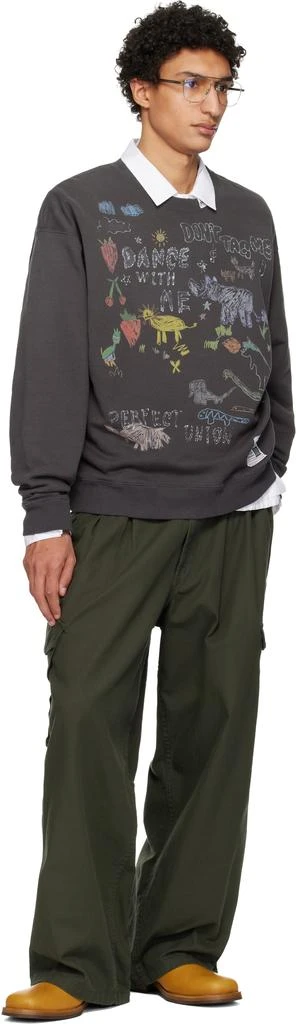 Maison MIHARA YASUHIRO Gray Kids Doodle Printed Sweatshirt 4