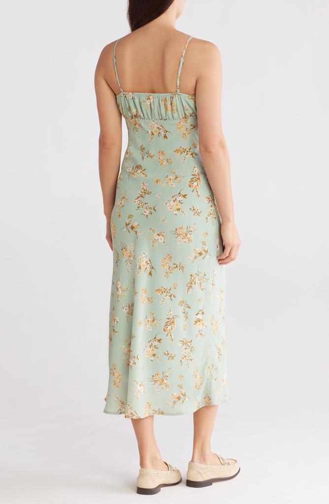 Blu Pepper Floral Tie Empire Waist Maxi Slipdress