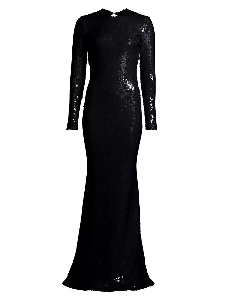 Sergio Hudson Sequin Open-Back Trumpet Gown 1