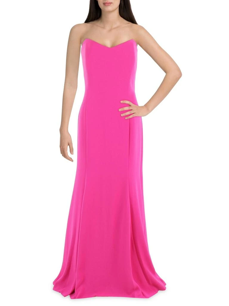Donna Karan Womens Strapless Crepe Evening Dress 1