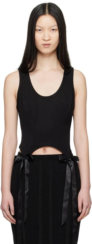Simone Rocha Black Bow Tail Easy Tank Top 1